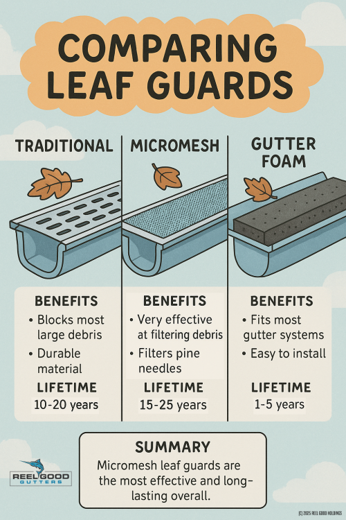 Micromesh leaf guard gutter protection system